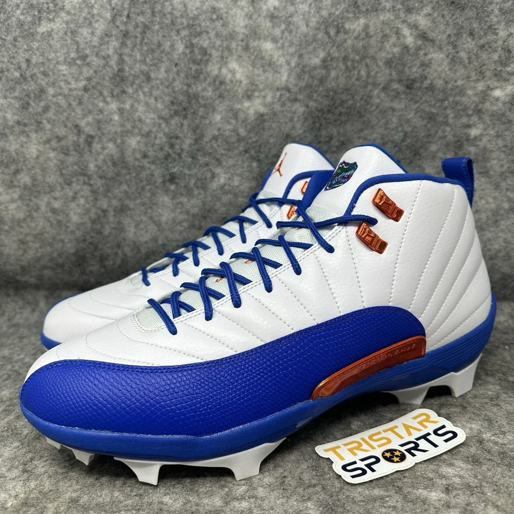 Florida Gators Football Cleats Mens Sz 13.5 Jordan 12 Savage 3 PE Mid FJ6220-147